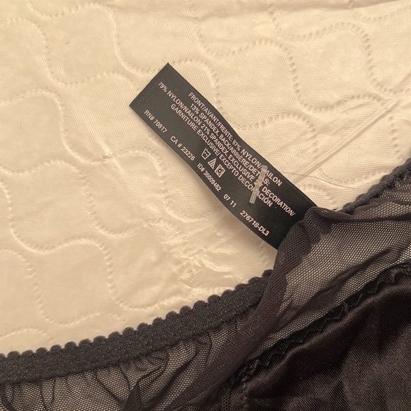 Victoria’s Secret black satin and mesh tie-side unwrap me black panty - Picture 6 of 9